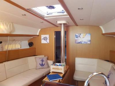Salon of Argonaute, a Jeanneau Sun Odyssey 42 i sailboat at Municipal Unit of Lefkada, Greece