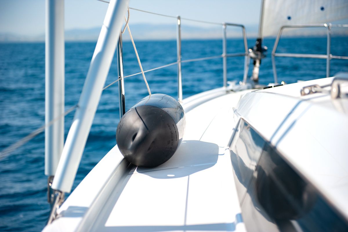 Porto Fino, a Jeanneau Sun Odyssey 490 sailboat at Athens, Greece