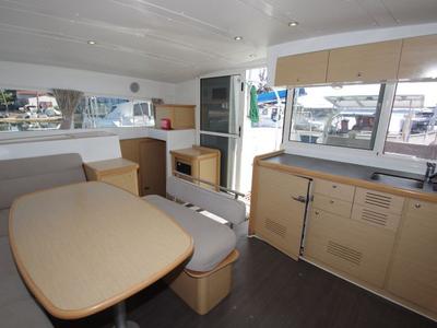 Galley of Estrella, a Lagoon 421 catamaran at Cienfuegos, Cuba