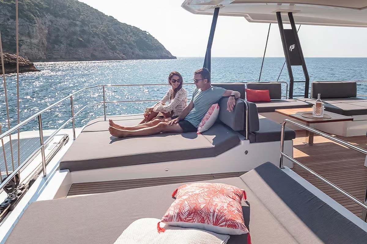 LA PERLE, a Fountaine Pajot Samana 59 catamaran at Road Town, British Virgin Islands