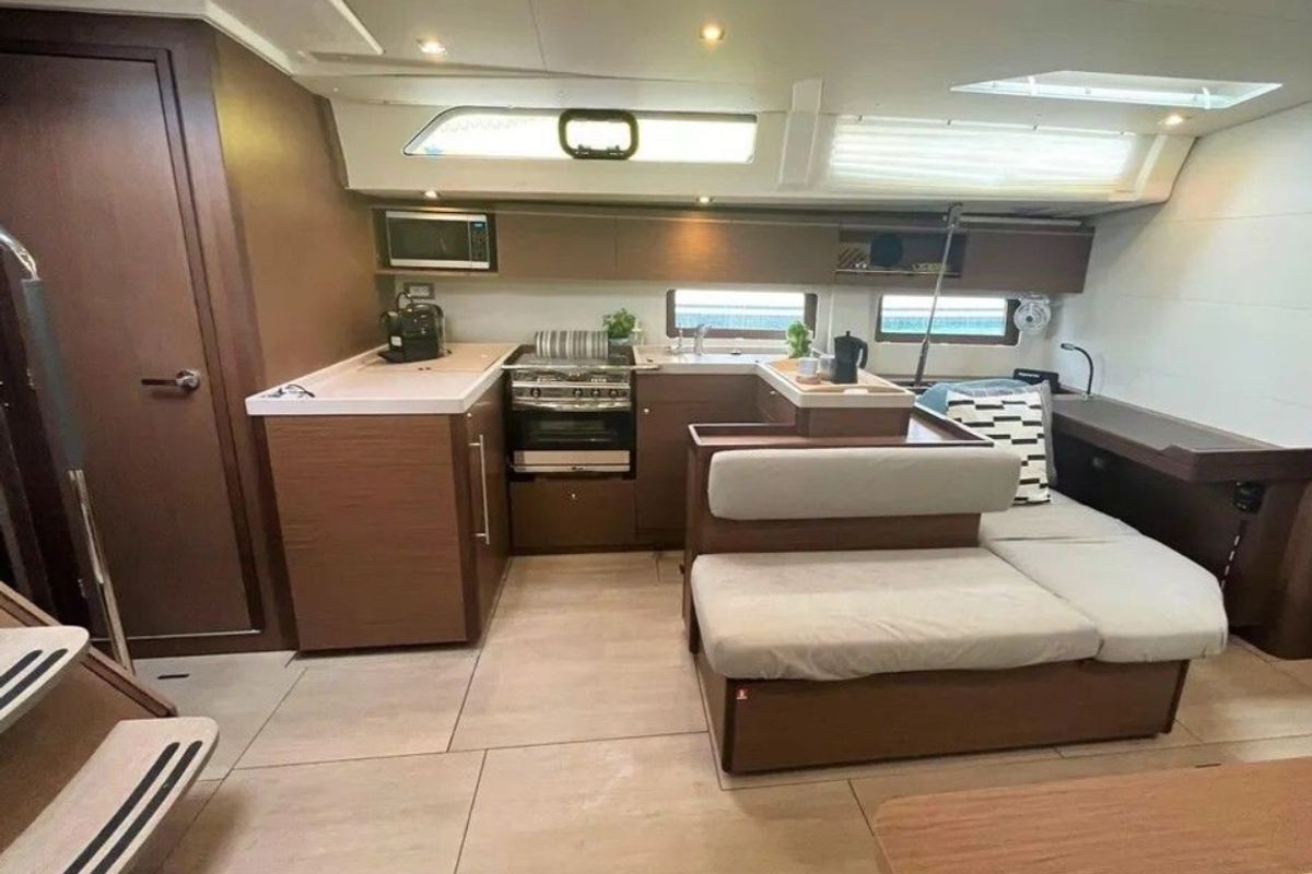 Galley of Kas, a Beneteau Oceanis 51.1 sailboat at Athens, Greece