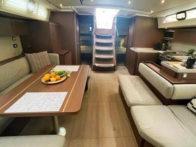 Salon of Kas, a Beneteau Oceanis 51.1 sailboat at Athens, Greece