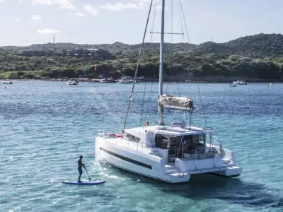 DOUBLE SIX, a Bali Bali 4.1 catamaran at Kalkara, Malta