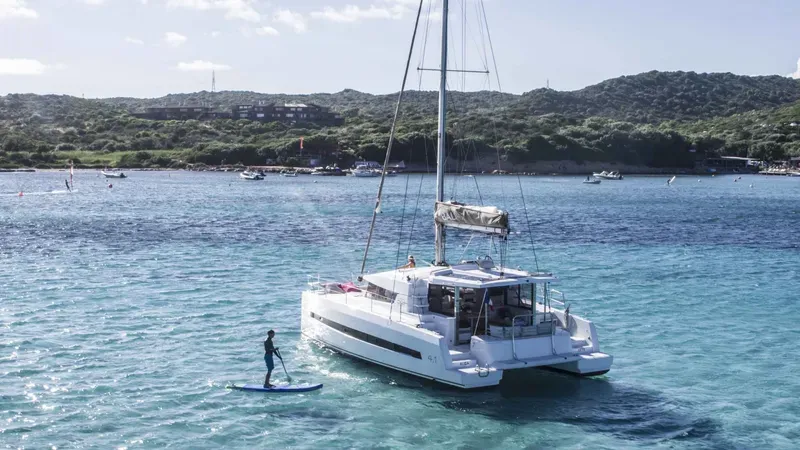 DOUBLE SIX, a Bali Bali 4.1 catamaran at Kalkara, Malta
