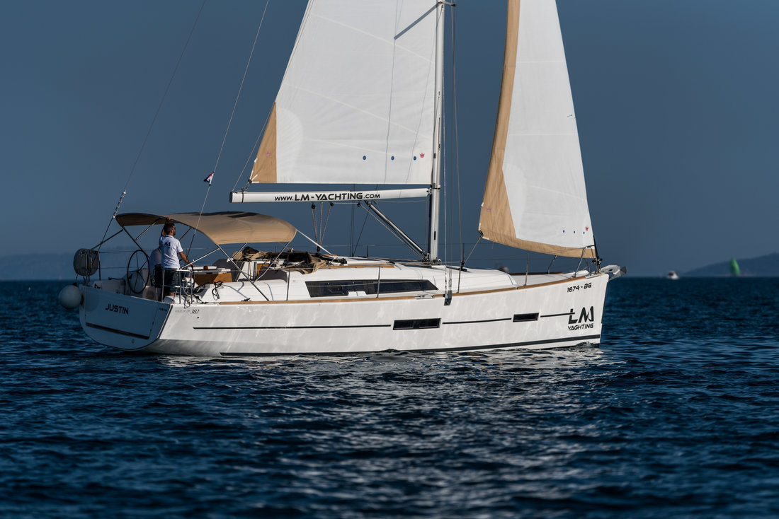 JustIn, a Dufour 382 GL sailboat at Grad Biograd na Moru, Croatia