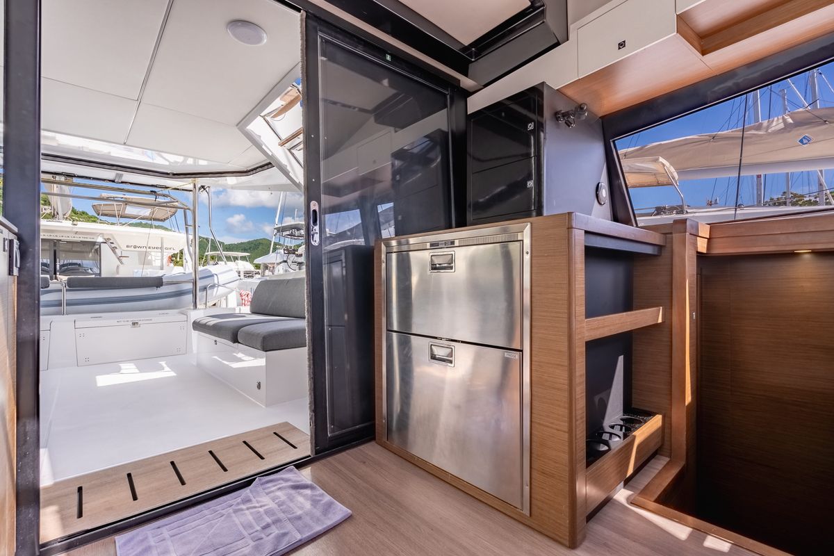 Galley of Seas’d Up, a Nautitech Rochefort Nautitech 46 Fly catamaran at Road Town, British Virgin Islands