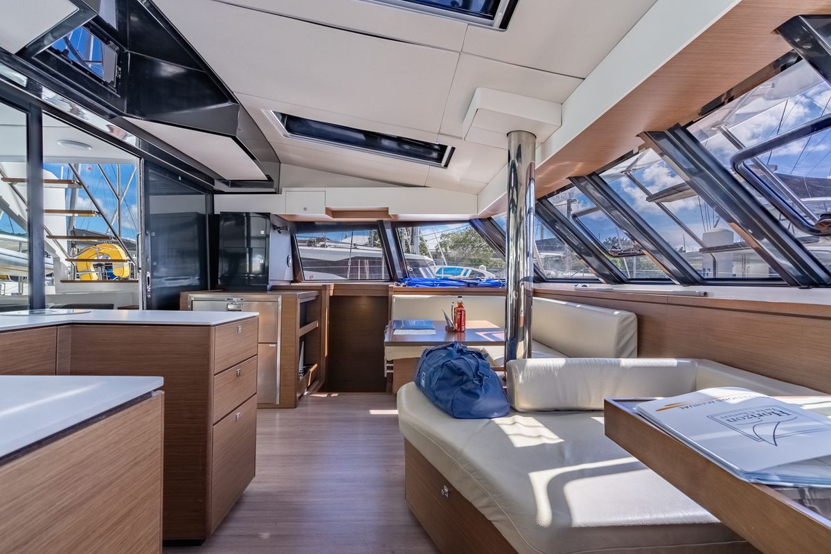 Salon of Seas’d Up, a Nautitech Rochefort Nautitech 46 Fly catamaran at Road Town, British Virgin Islands