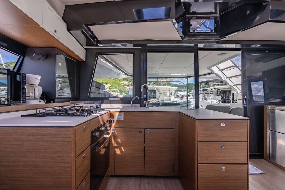Galley of Seas’d Up, a Nautitech Rochefort Nautitech 46 Fly catamaran at Road Town, British Virgin Islands