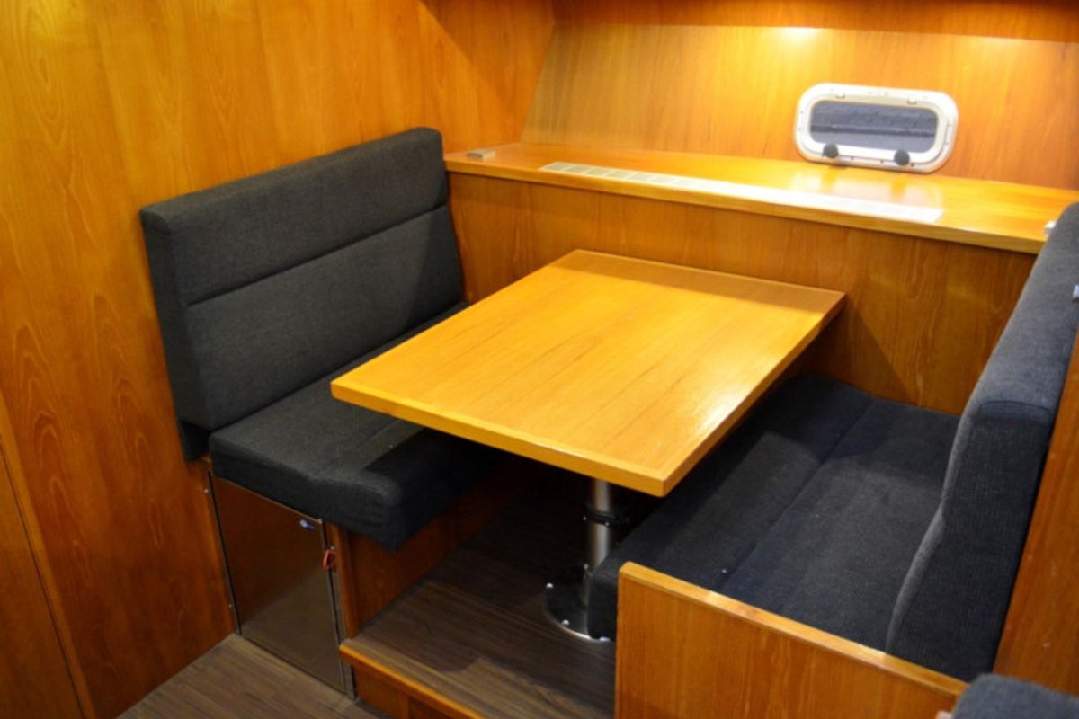 Salon of Drait 130, a De Drait Renal 36 motorboat at Drachten, Netherlands