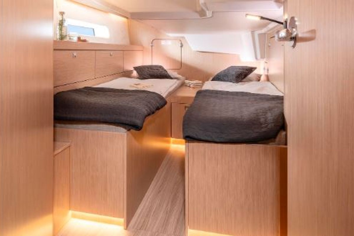Cabin on Kebifaiv, a Bavaria C46 sailboat at Municipal Unit of Palairos, Greece