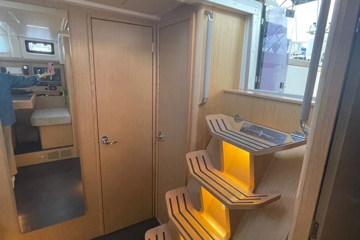 Salon of Kebifaiv, a Bavaria C46 sailboat at Municipal Unit of Palairos, Greece