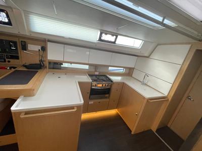 Galley of Kebifaiv, a Bavaria C46 sailboat at Municipal Unit of Palairos, Greece