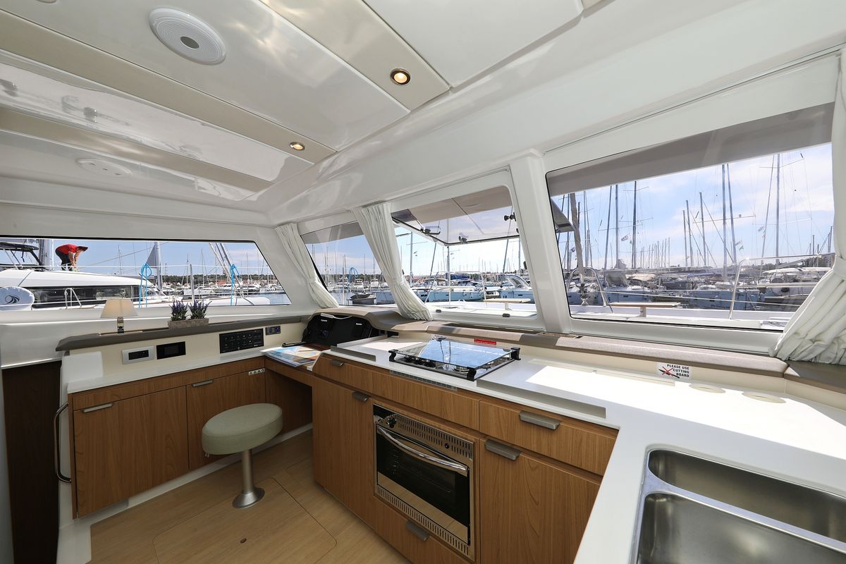 Cabin on Bella Mare, a Bali Catspace catamaran at Seget Donji, Croatia