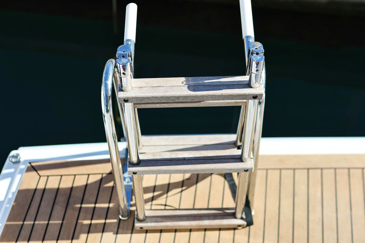 Salon of Bella Mare, a Bali Catspace catamaran at Seget Donji, Croatia
