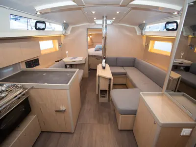 Salon of Friends, a Beneteau Oceanis 41.1 sailboat at Fethiye, Turkey