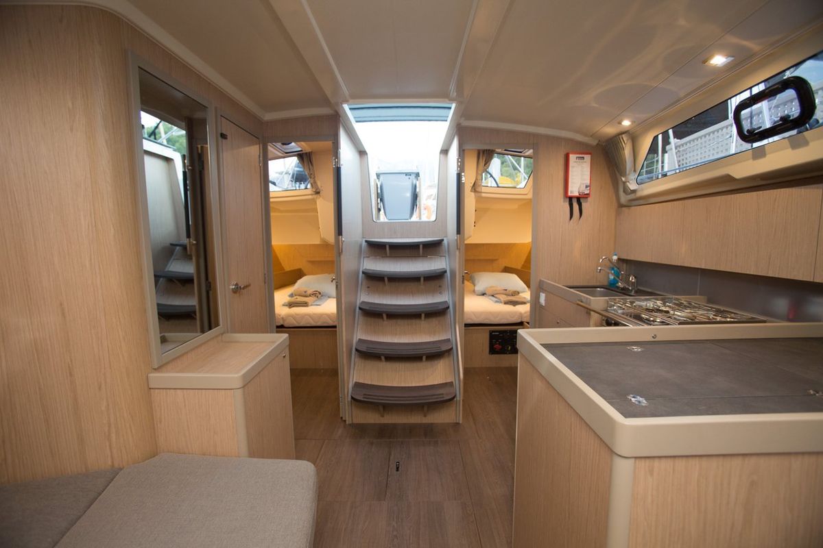 Galley of Friends, a Beneteau Oceanis 41.1 sailboat at Fethiye, Turkey