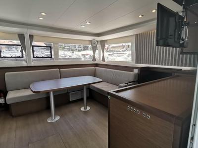 Salon of Double Elli, a Lagoon 450 F catamaran at Grad Trogir, Croatia