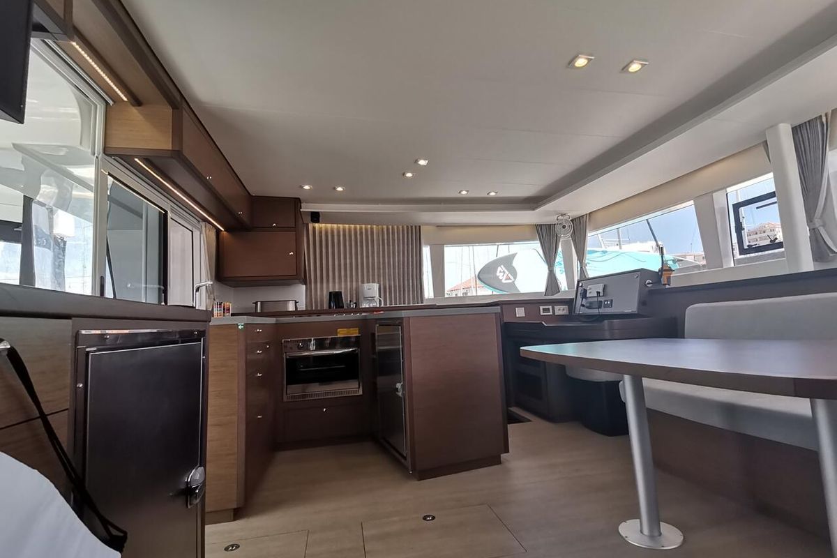 Galley of Double Elli, a Lagoon 450 F catamaran at Grad Trogir, Croatia