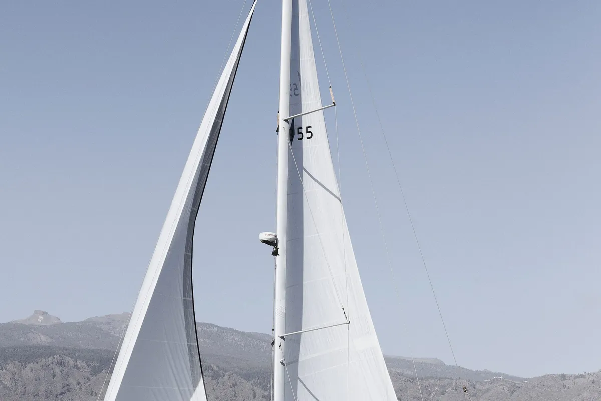 Lady Sunshine , a Bavaria Bavaria 55 Cruiser sailboat at Adeje, Spain
