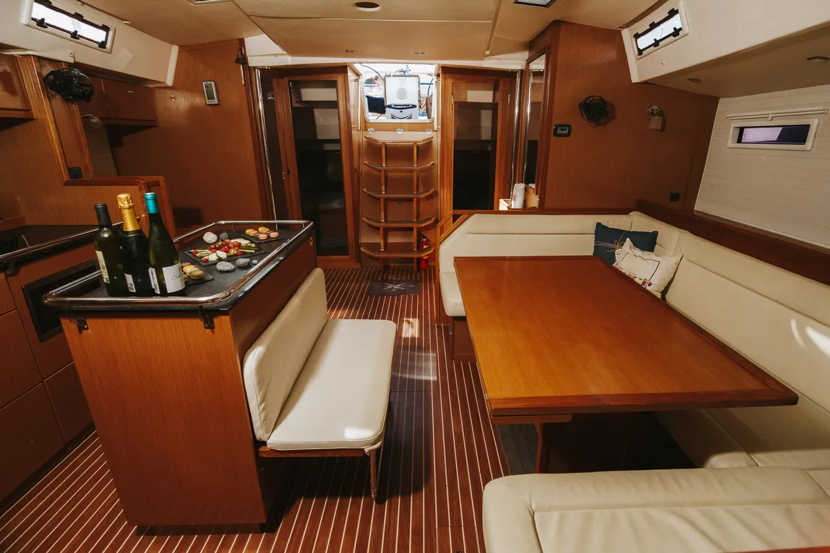 Lady Sunshine , a Bavaria Bavaria 55 Cruiser sailboat at Adeje, Spain