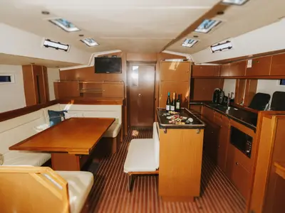 Lady Sunshine , a Bavaria Bavaria 55 Cruiser sailboat at Adeje, Spain