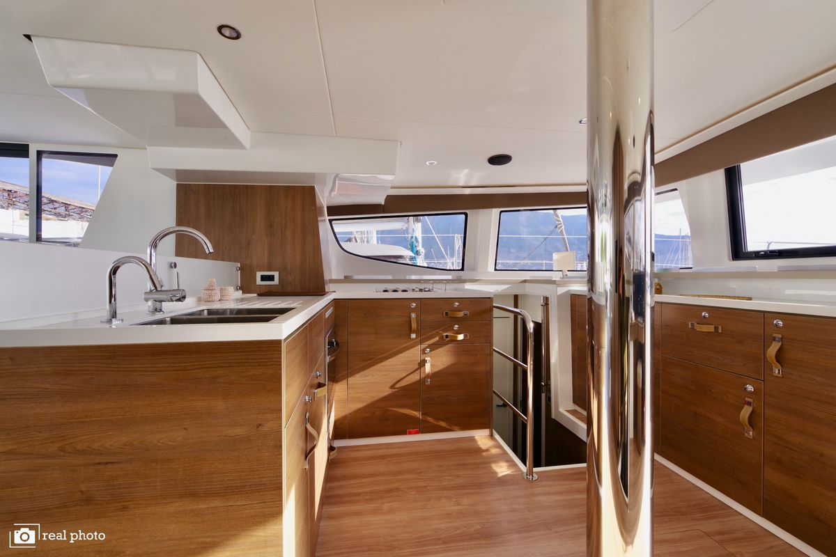 Galley of Monia - A/C, Generator, Water maker, a Bali 4.6 catamaran at Castellammare di Stabia, Italy