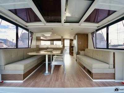 Salon of Monia - A/C, Generator, Water maker, a Bali 4.6 catamaran at Castellammare di Stabia, Italy