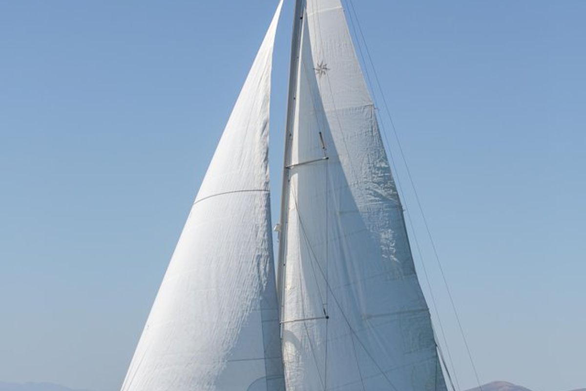 Exterior view of Deep Water, a Jeanneau Sun Odyssey 440 sailboat at Athens, Greece