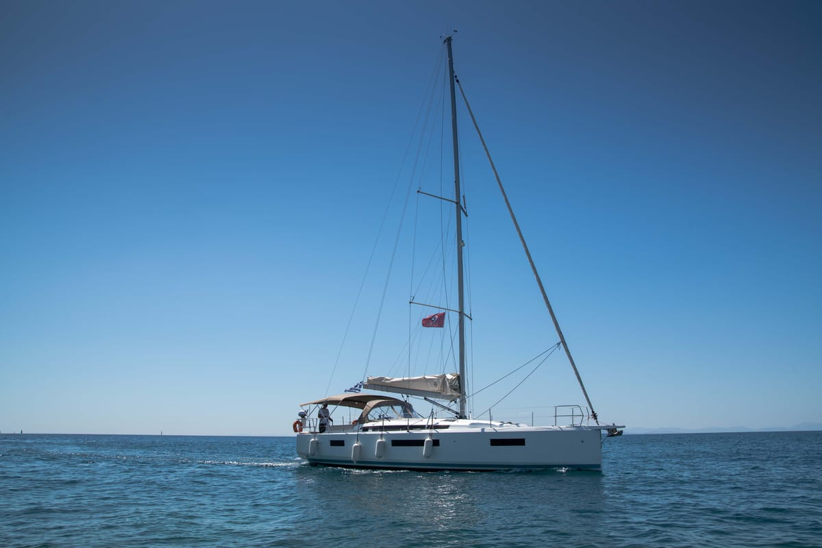 Deep Water, a Jeanneau Sun Odyssey 440 sailboat at Athens, Greece