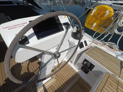 Cockpit of Alian, a Hanse Yachts Hanse 508 sailboat at Grad Šibenik, Croatia