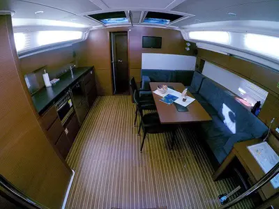 Salon of Alian, a Hanse Yachts Hanse 508 sailboat at Grad Šibenik, Croatia