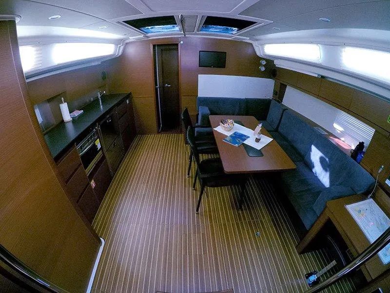 Salon of Alian, a Hanse Yachts Hanse 508 sailboat at Grad Šibenik, Croatia