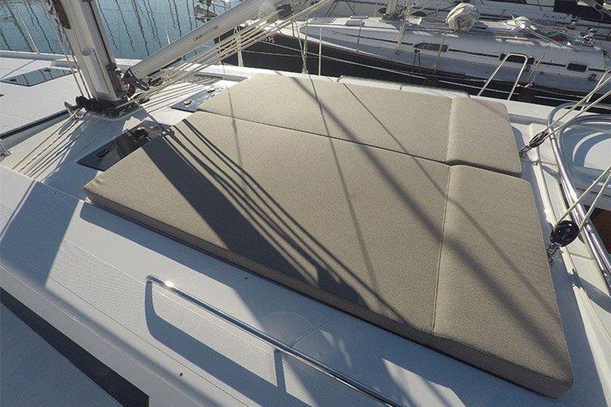 Deck of Alian, a Hanse Yachts Hanse 508 sailboat at Grad Šibenik, Croatia