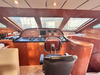 Cockpit of Premier Cru, a Monte Fino Premier Cru yacht at Grad Kaštela, Croatia