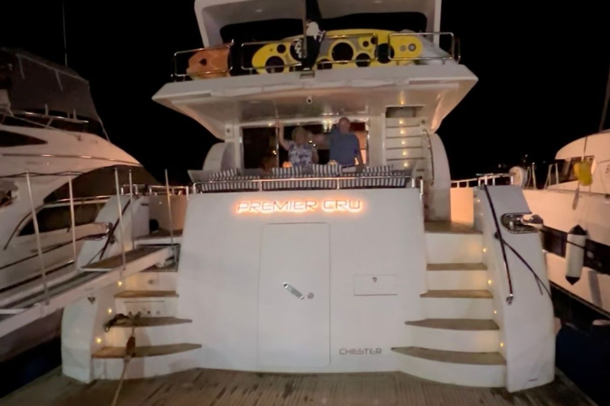 Exterior view of Premier Cru, a Monte Fino Premier Cru yacht at Grad Kaštela, Croatia