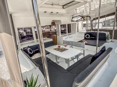 Deck of Red Twin, a Lagoon 450 F catamaran at Primošten, Croatia