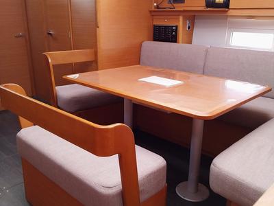 Salon of Penelope, a Dufour 43 sailboat at Volos Municipality, Greece