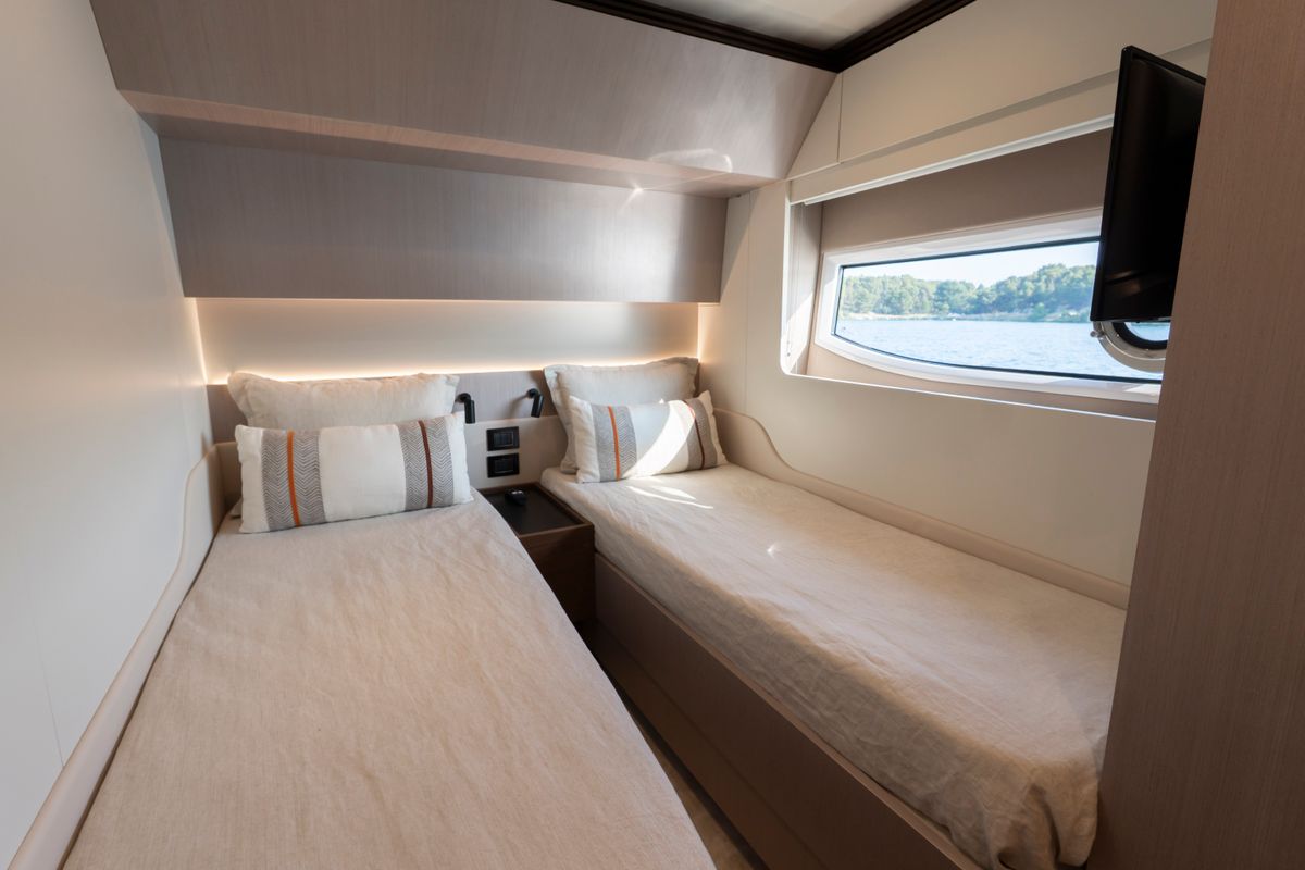 Cabin on Felicita, a Azimut S7 yacht at Grad Šibenik, Croatia