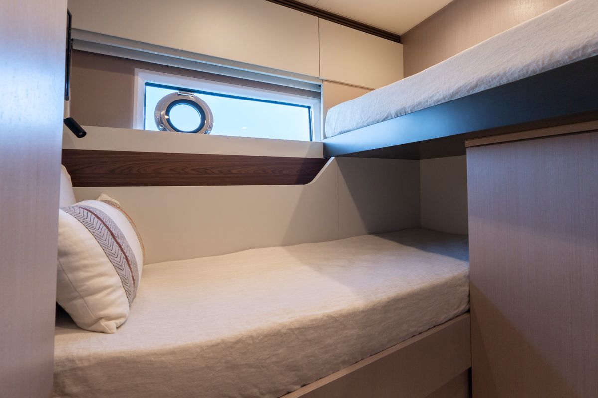 Cabin on Felicita, a Azimut S7 yacht at Grad Šibenik, Croatia
