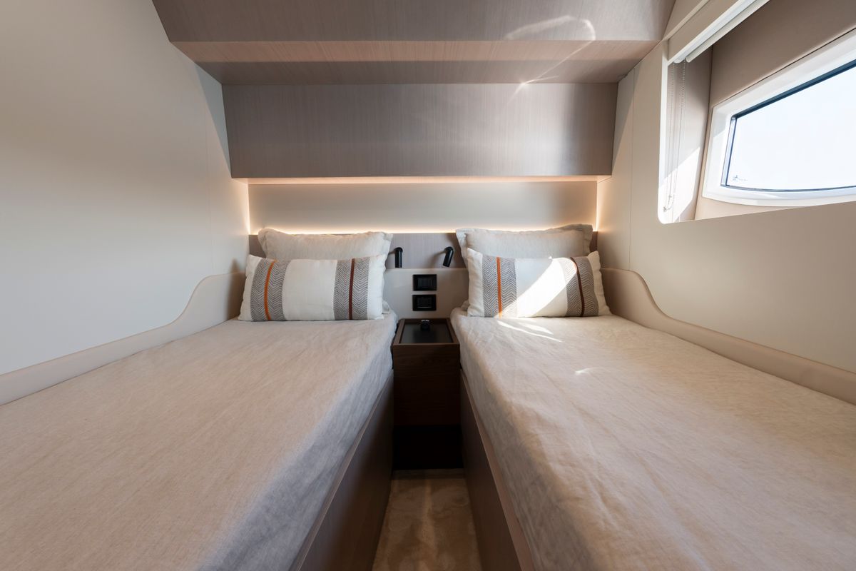 Cabin on Felicita, a Azimut S7 yacht at Grad Šibenik, Croatia