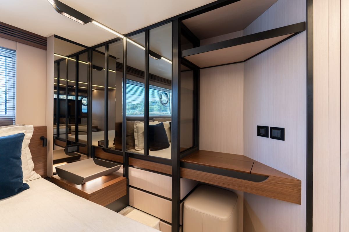 Cabin on Felicita, a Azimut S7 yacht at Grad Šibenik, Croatia