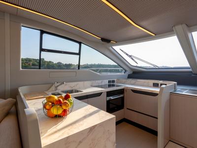 Galley of Felicita, a Azimut S7 yacht at Grad Šibenik, Croatia