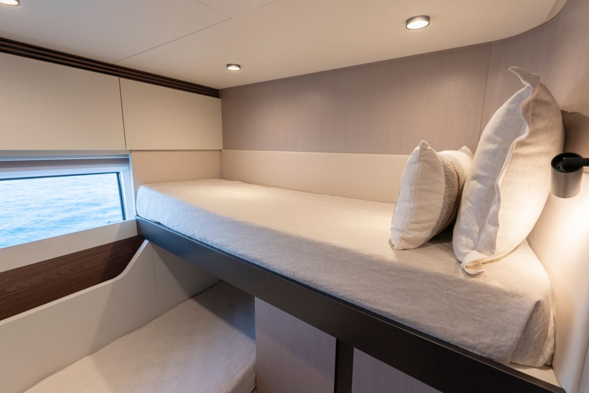 Cabin on Felicita, a Azimut S7 yacht at Grad Šibenik, Croatia