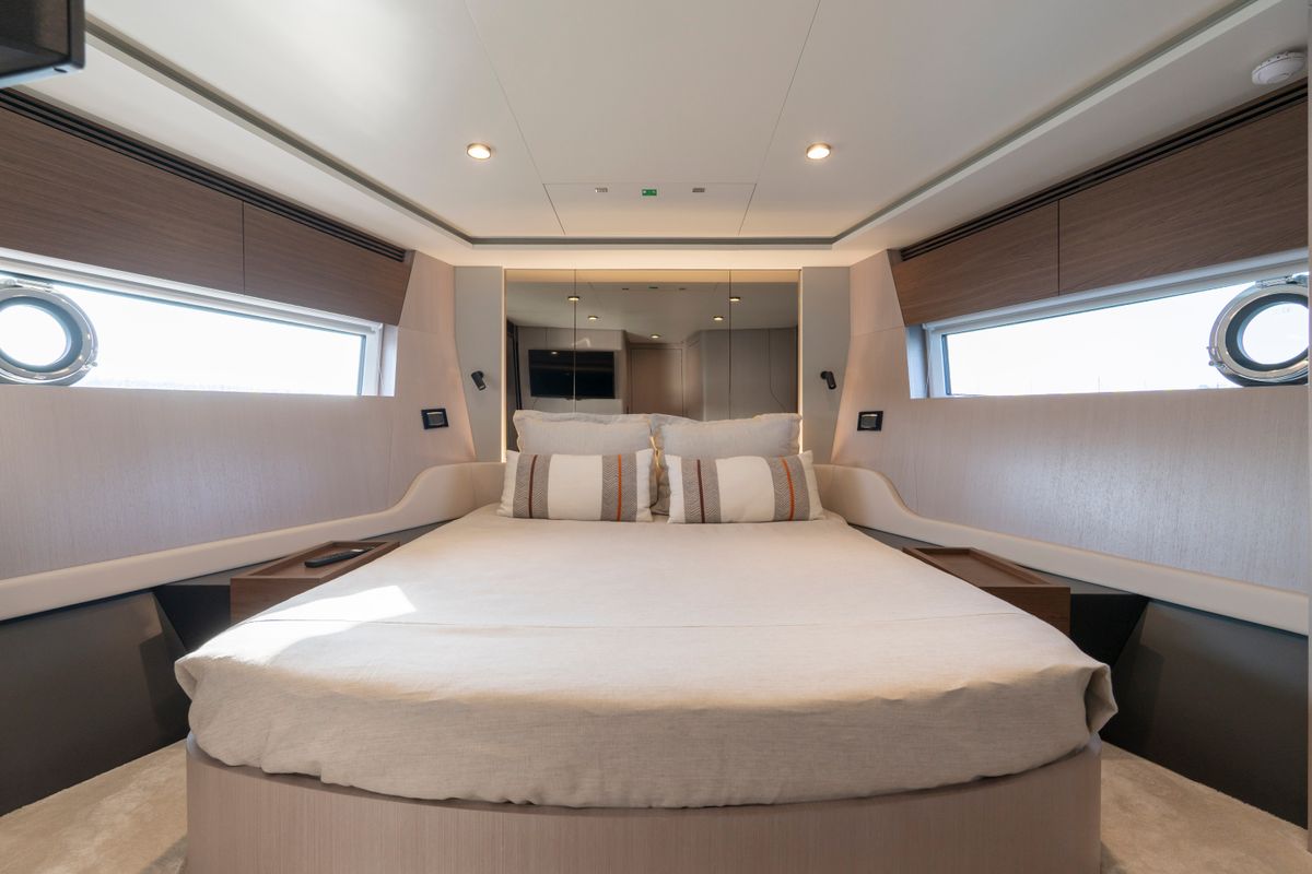 Cabin on Felicita, a Azimut S7 yacht at Grad Šibenik, Croatia