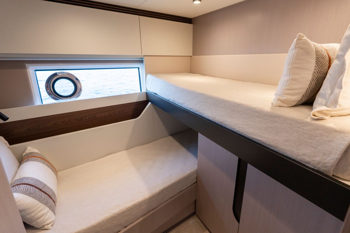 Cabin on Felicita, a Azimut S7 yacht at Grad Šibenik, Croatia