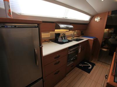Galley of Silvergirl, a Jeanneau 54 sailboat at Road Town, British Virgin Islands