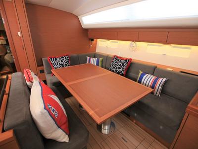 Salon of Silvergirl, a Jeanneau 54 sailboat at Road Town, British Virgin Islands