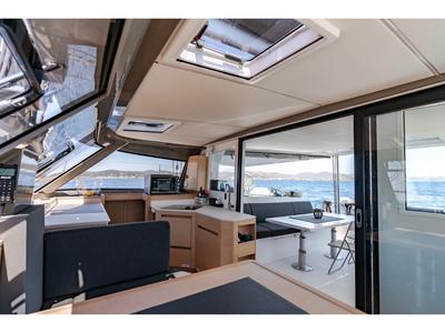 Galley of Somi, a Nautitech 40 catamaran at Lavreotiki Municipal Unit, Greece