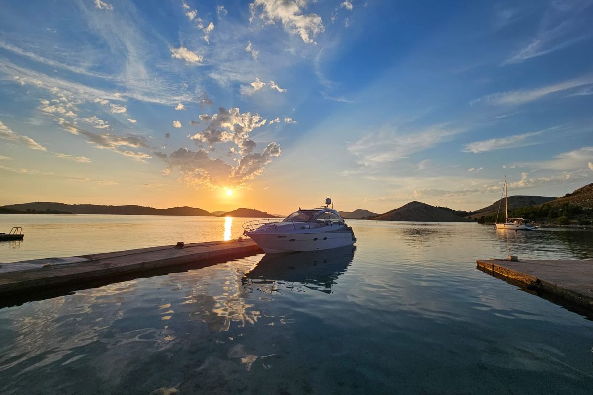 Exterior view of Andrea, a Grginić jahte Mirakul 40 yacht at Grad Biograd na Moru, Croatia