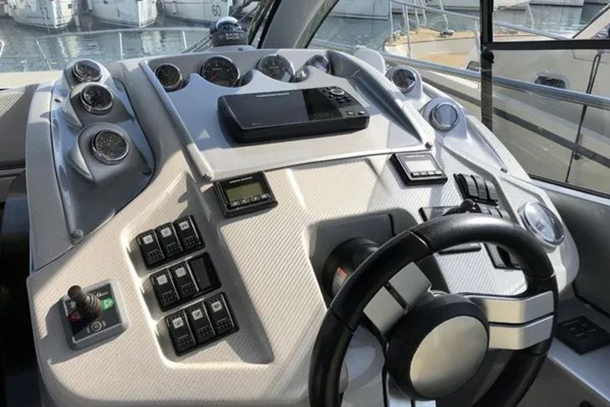 Cockpit of Andrea, a Grginić jahte Mirakul 40 yacht at Grad Biograd na Moru, Croatia